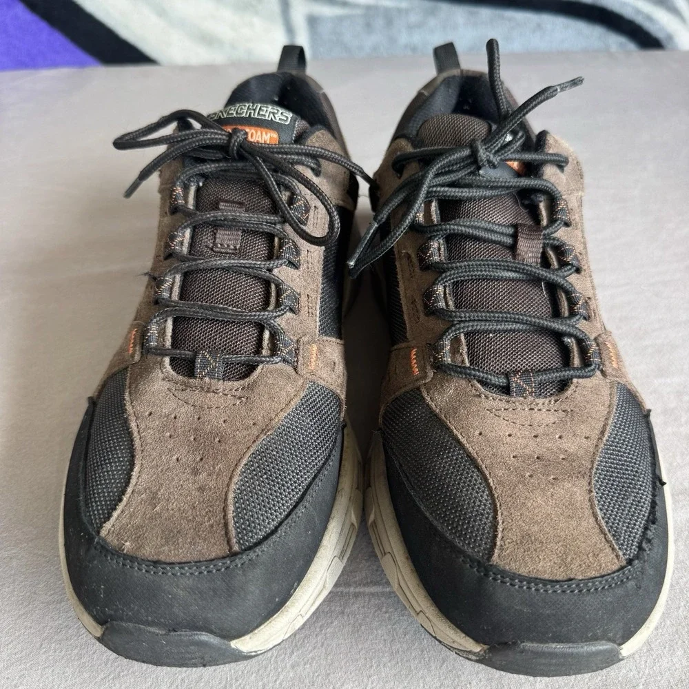 Size 12 - Skechers Men's Oak Canyon - Chocolate/Black  Extra Wide 51893EWW